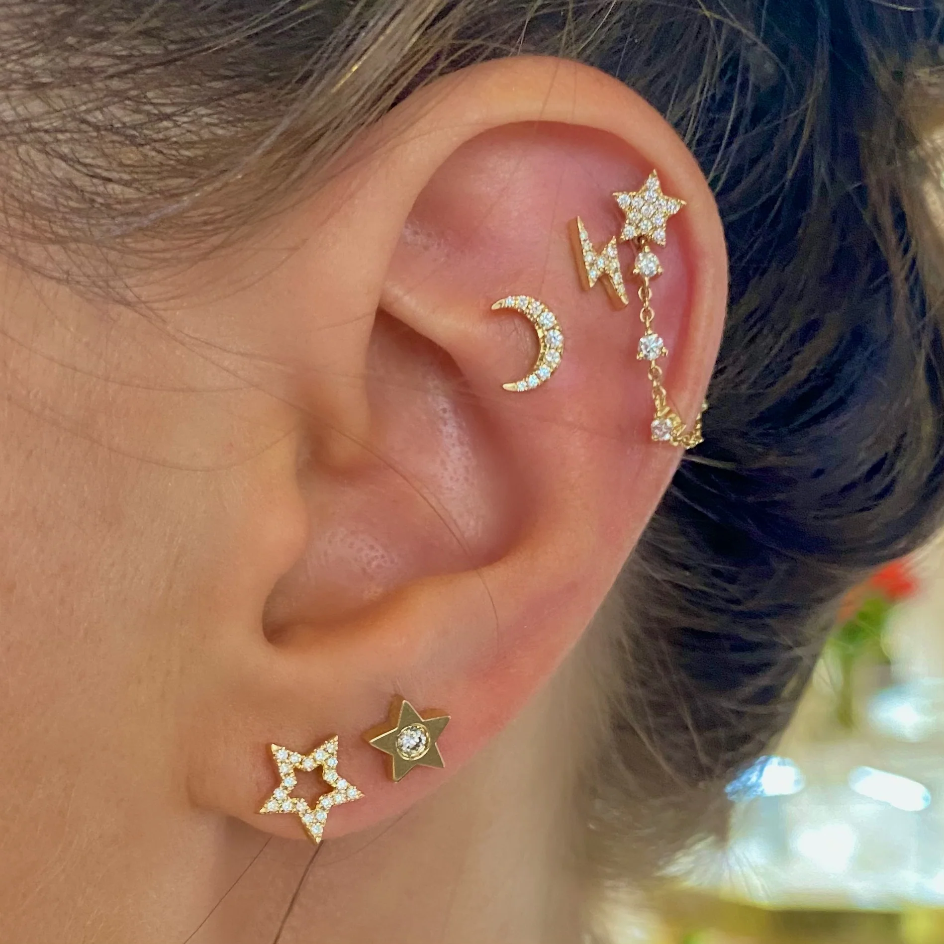 Crescent Moon Studs - Image 5