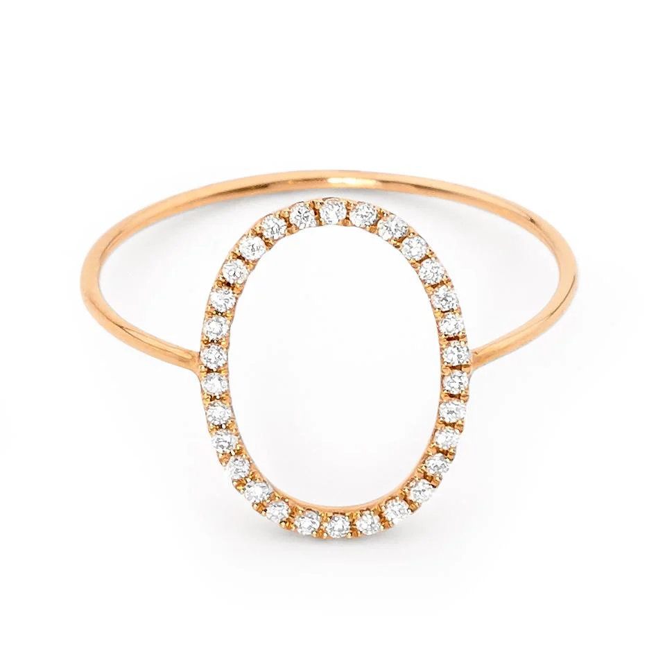 Oval Silhouette Fine Diamond Ring - Image 4
